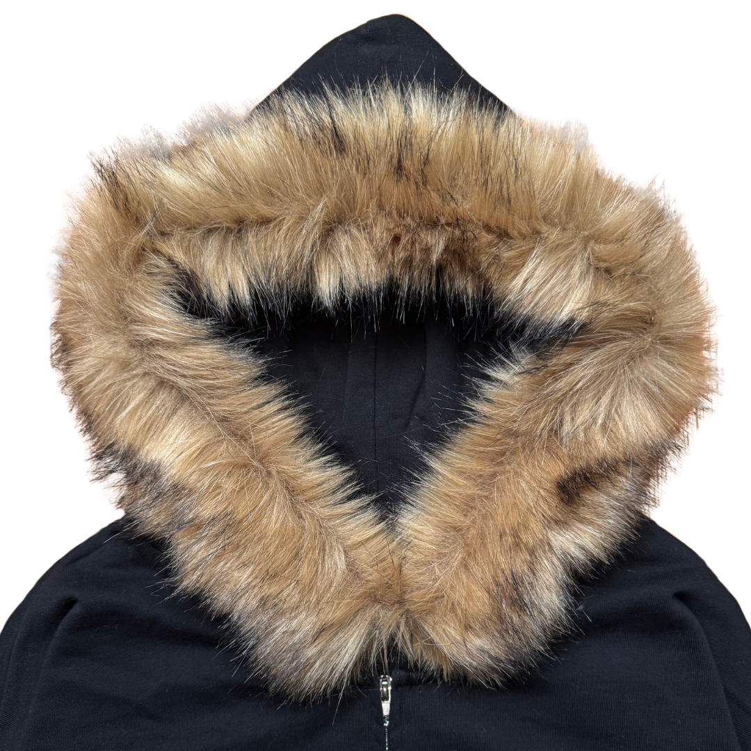 DETACHABLE FUR ZIP-UP